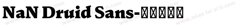 NaN Druid Sans字体转换